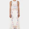 Alanis Linen Dress Hawaiian Tablecloth