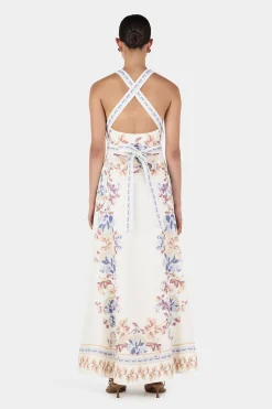 Alanis Linen Dress Hawaiian Tablecloth