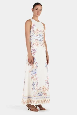 Alanis Linen Dress Hawaiian Tablecloth