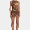 Alba Mini Dress Moss Floral