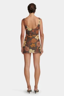 Alba Mini Dress Moss Floral