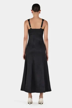 Alessandra Midi Dress Black