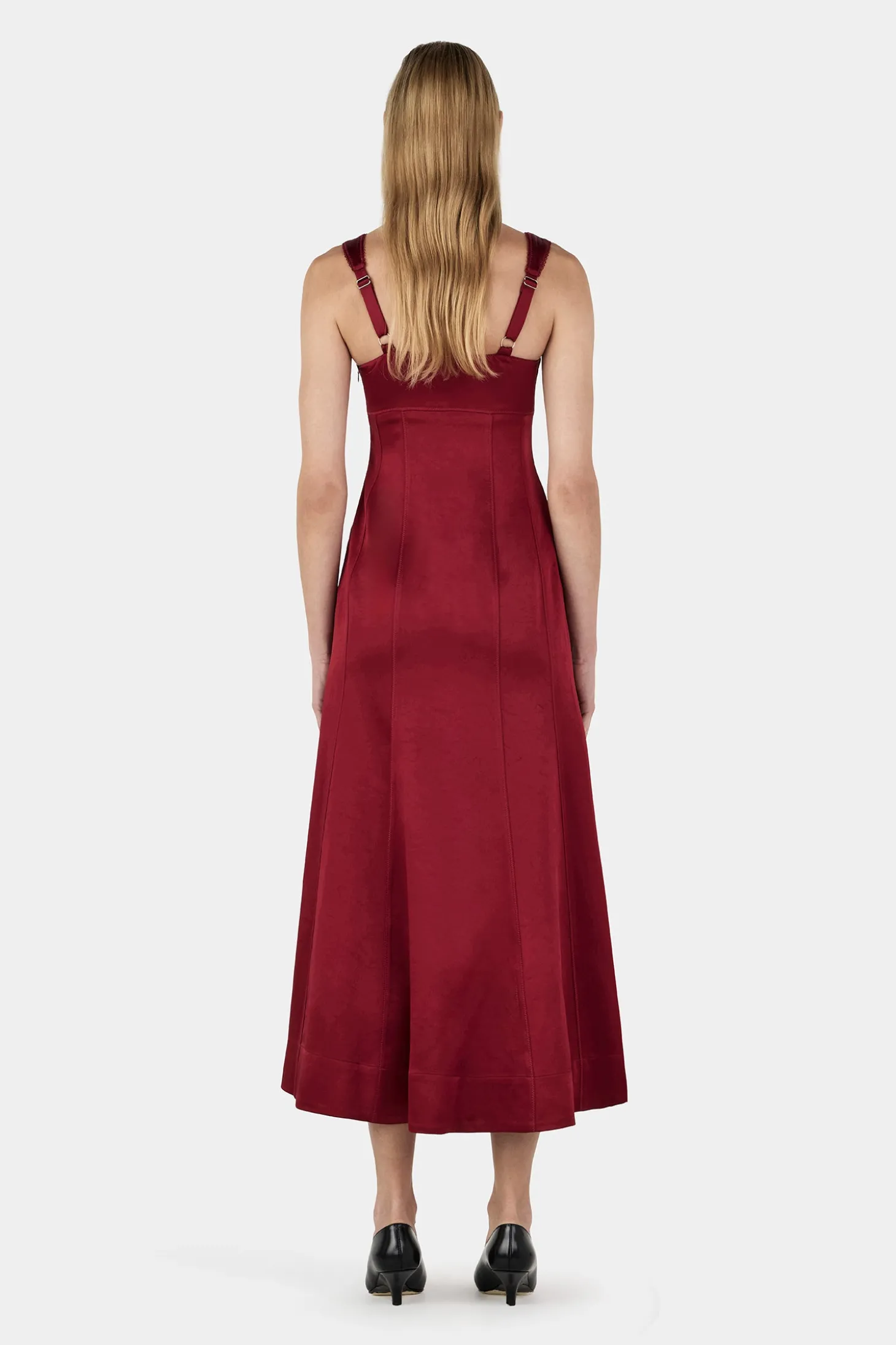 Alessandra Midi Dress Red Dahlia