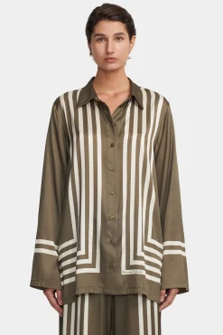 Allora Shirt Moss Stripe