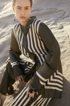 Allora Shirt Moss Stripe