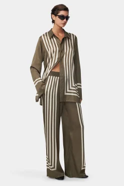 Allora Shirt Moss Stripe