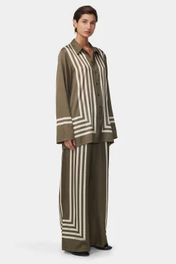 Allora Shirt Moss Stripe