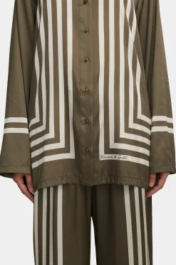Allora Shirt Moss Stripe