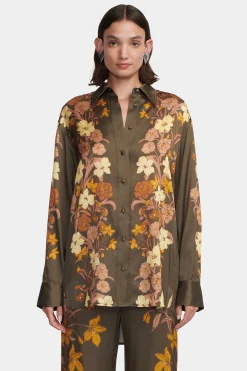 Ambrose Shirt Moss Floral