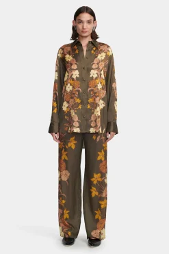 Ambrose Shirt Moss Floral