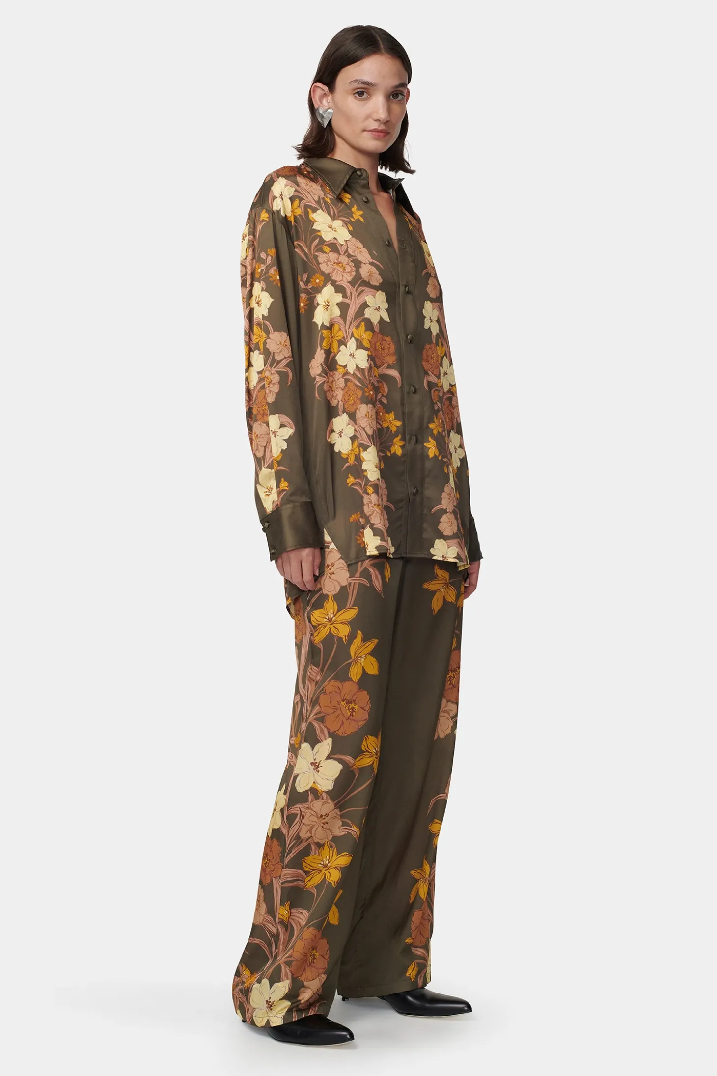 Ambrose Shirt Moss Floral