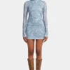 Ashlen Mini Dress Indigo Paisley