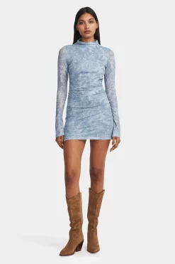 Ashlen Mini Dress Indigo Paisley