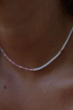 Athena + Co Reflects Necklace Peach