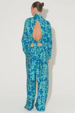 Barclay Shirt Aqua Leaf