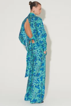 Barclay Shirt Aqua Leaf