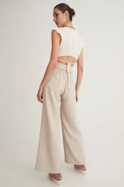 Belinda Pant Natural Check