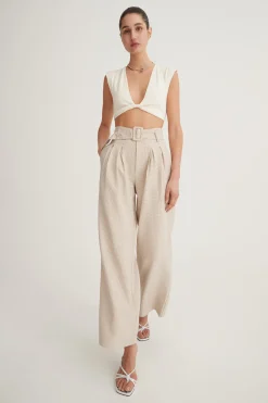 Belinda Pant Natural Check