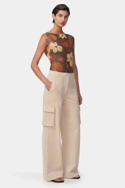 Bertie Top Moss Floral