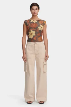 Bertie Top Moss Floral