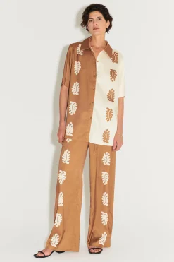 Bowden Relaxed Pant Stencil Leaf