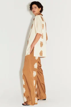 Bowden Relaxed Pant Stencil Leaf