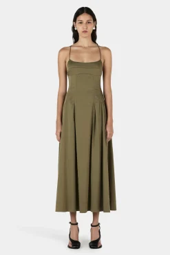 Carlotta Midi Dress Olive