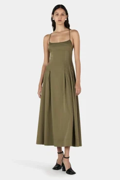 Carlotta Midi Dress Olive
