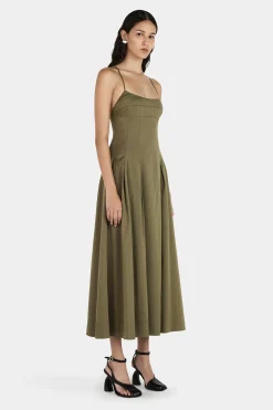 Carlotta Midi Dress Olive