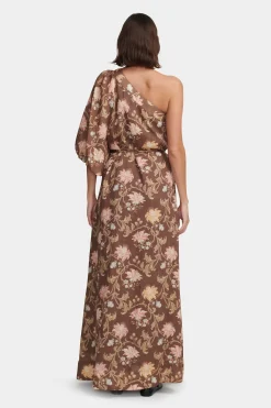 Carmen Maxi Dress Carob Floral