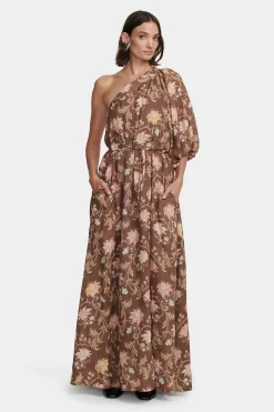 Carmen Maxi Dress Carob Floral