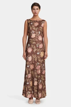 Chloe Dress Carob Floral