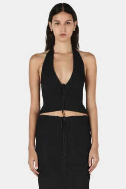 Ciao Knit Halter Black