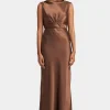 Clara Bias Dress Biscuit