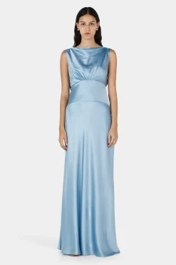 Clara Bias Dress Cornflower