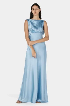Clara Bias Dress Cornflower