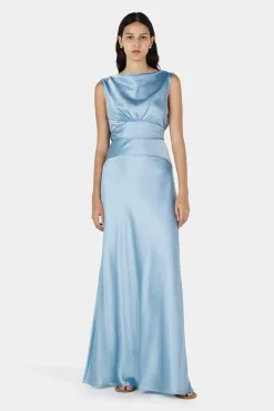 Clara Bias Dress Cornflower