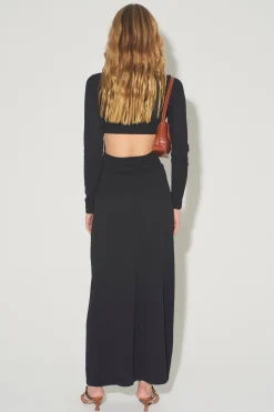 Cory Fitted Knit Top Black