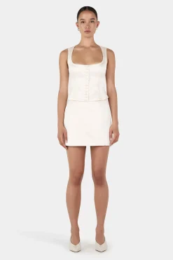 Cynthia Mini Skirt Bone