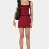 Cynthia Mini Skirt Red Dahlia