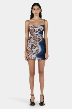 Diego Mini Dress Hibiscus Burnout