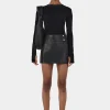 Dixie Leather Skirt Black