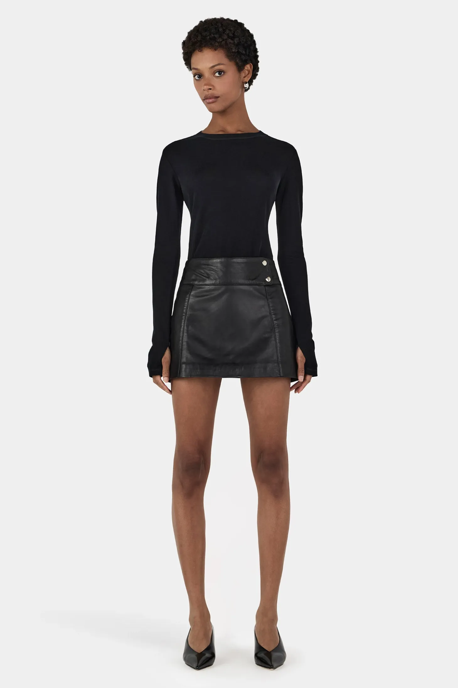 Dixie Leather Skirt Black