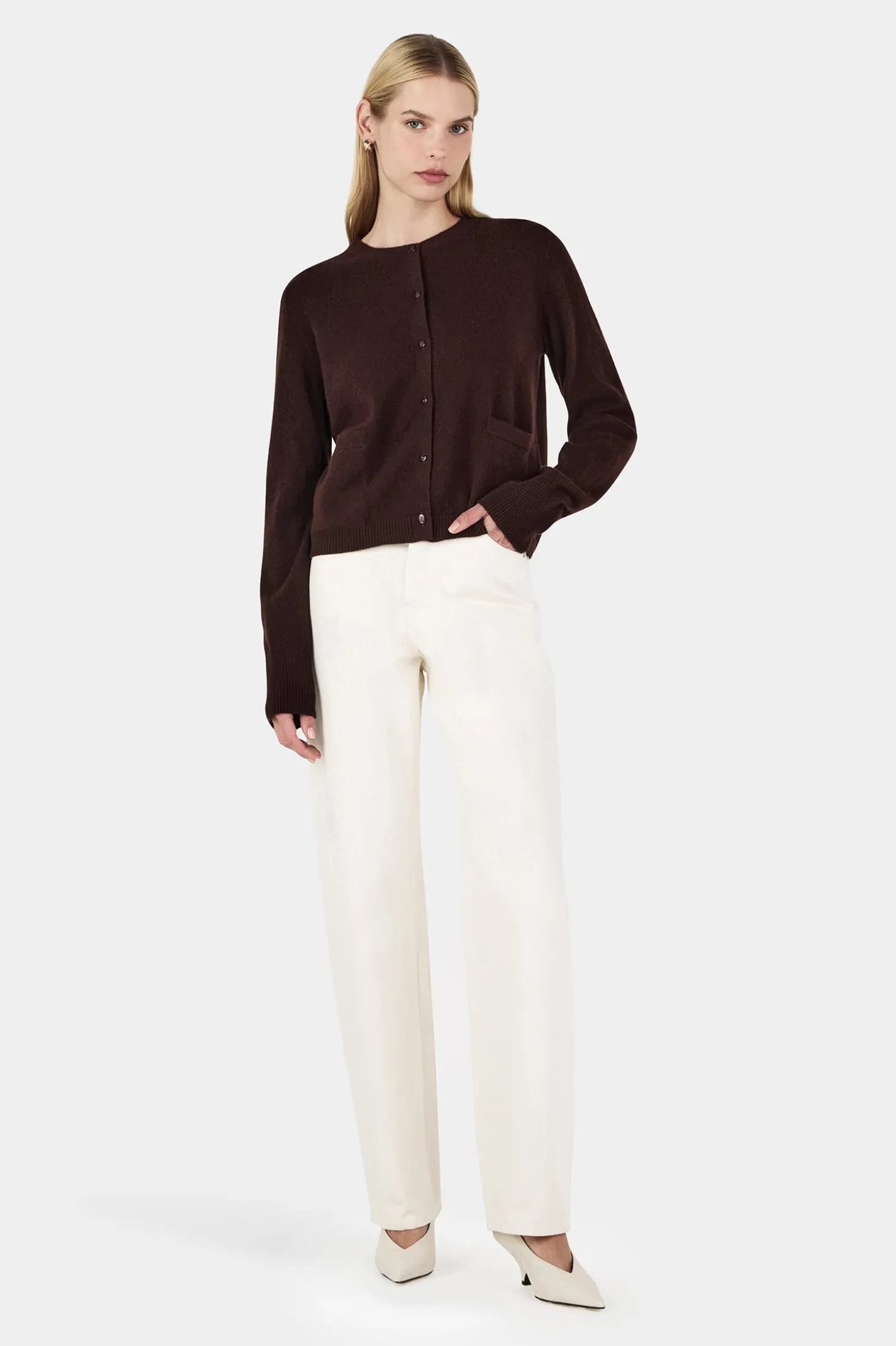 Dolly Cashmere Cardigan Cognac