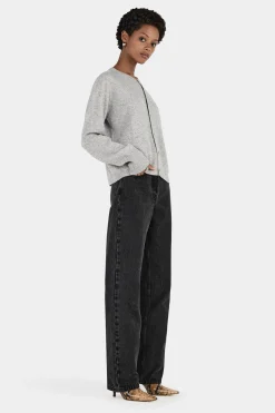 Dolly Cashmere Cardigan Grey Marle
