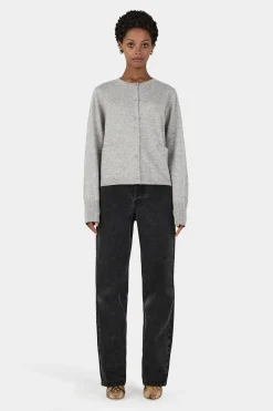 Dolly Cashmere Cardigan Grey Marle