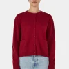 Dolly Cashmere Cardigan Red Dahlia