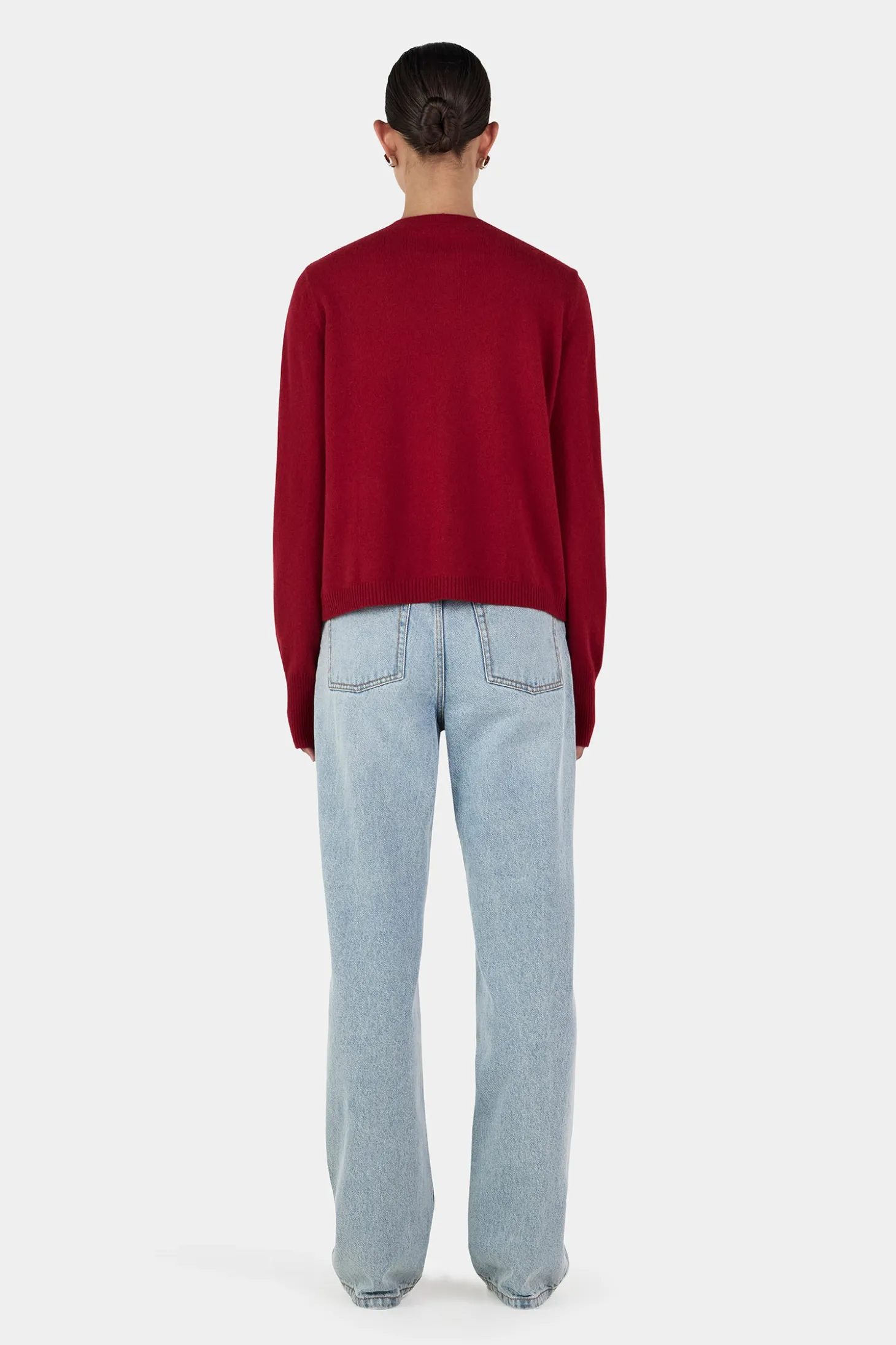 Dolly Cashmere Cardigan Red Dahlia