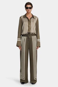 Empress Pant Moss Stripe