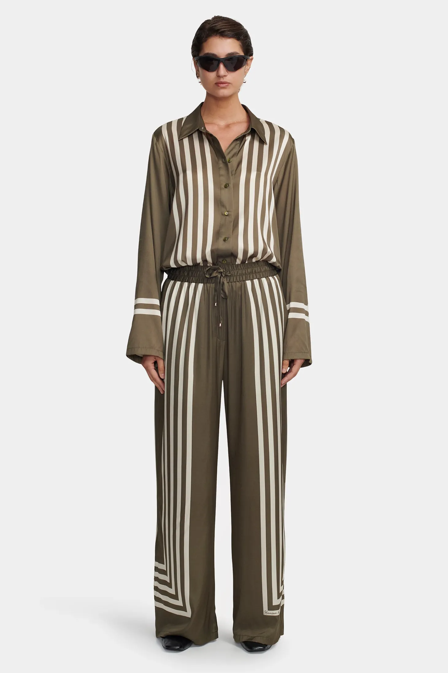 Empress Pant Moss Stripe
